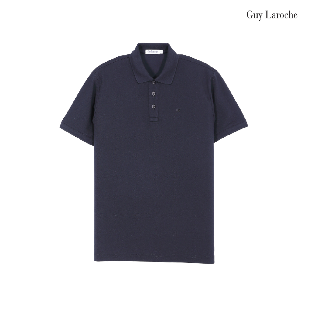Guy Laroche เสื้อโปโลแขนสั้นสีดำ คอปก ใส่สบาย ระบายอากาศได้ดี ทรง Extra FIT รุ่น BKL6314W5BL