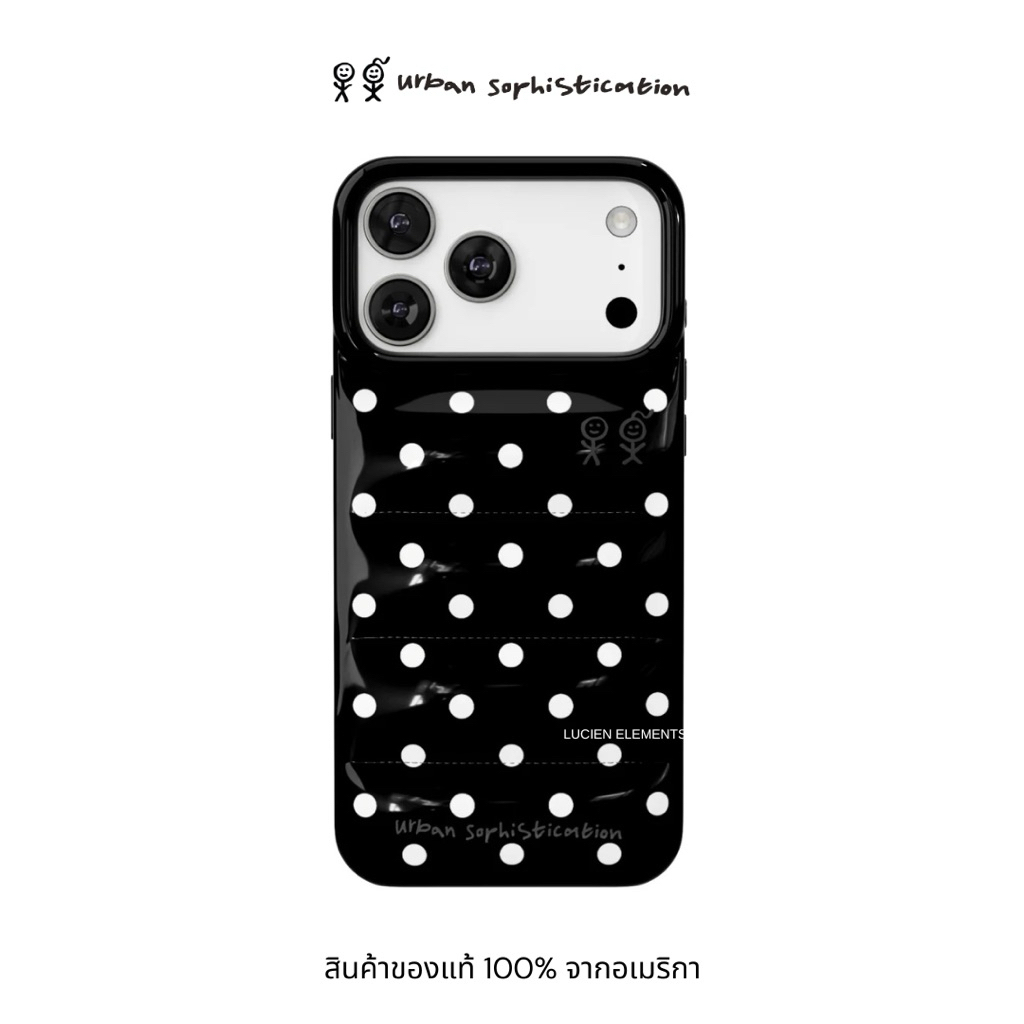 พร้อมส่ง URBAN SOPHISTICATION : 17 / 17 PRO / Air / 17 PRO MAX - POLKA DOTS (ของแท้100%)
