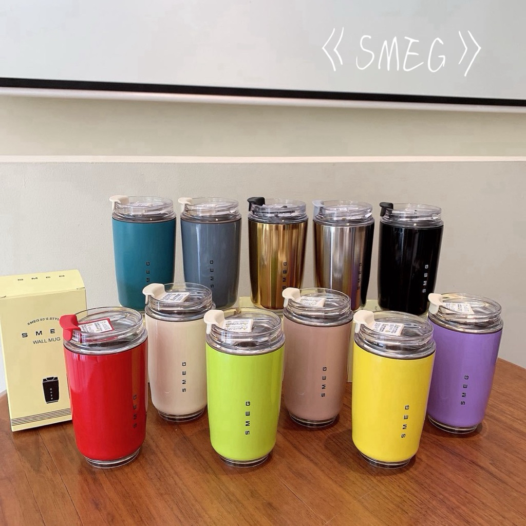 แก้วสแตนเลส SMEG 304 มีหลายสีให้เลือก สำหรับใช้ในรถยนต์ แก้วกาแฟแฟชั่น แก้วเก็บความร้อน ขวดน้ำพกพา พร้อมส่ง