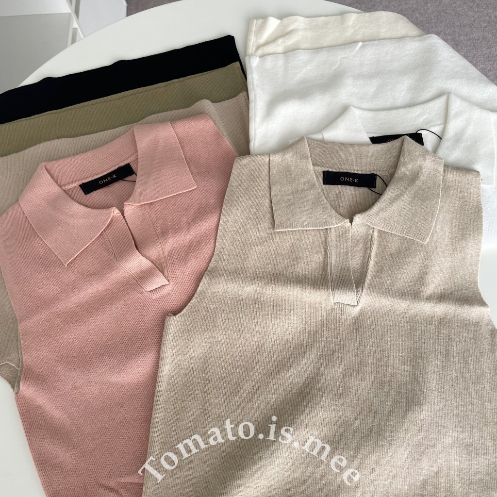 เสื้อกล้ามไหมพรมแขนกุดคอปก ผ้าเรียบ สีพื้น ผ้านิ่มใส่สบาย โทนสีมินิมอล ให้ลุคผู้ดีมาก พร้อมส่ง 7 สี!!! (Y3193)