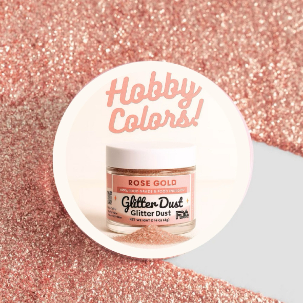 Rose Gold | Edible Glitter for Drinks & Food – กลิตเตอร์ สีโรสโกลด์ ราคา ถูกที่สุด ดีลบีเคเค