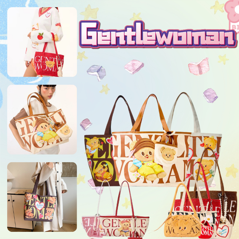 🧸พร้อมส่ง💯แท้💼Gentlewoman Butterbear Shoulder/tote bag GW Dumpling กระเป๋าหมีเนย