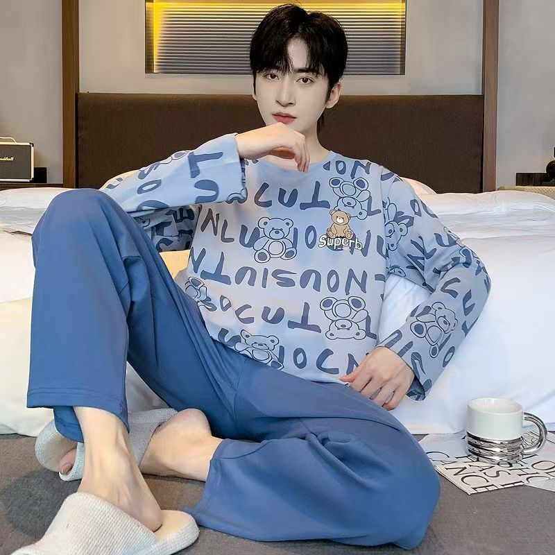 🌈🌈[ราคาถูกที่สุด]ชุดนอนผู้ชาย เสื้อยืดการ์ตูน + กางเกง 16 รูปแบบ M-4XL