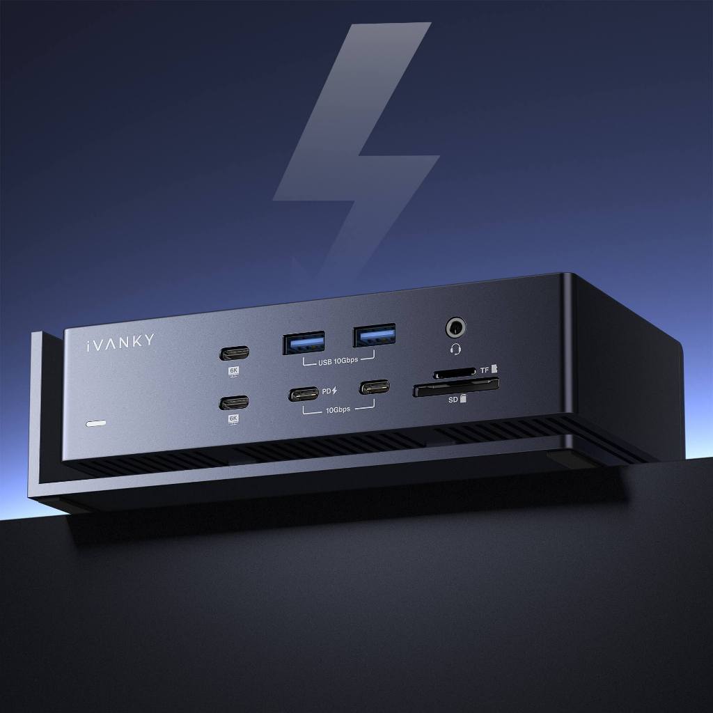 iVANKY FusionDock Max 1 - The Only Thunderbolt 4 Quad Display MacBook Dock for Apple Silicon Macs