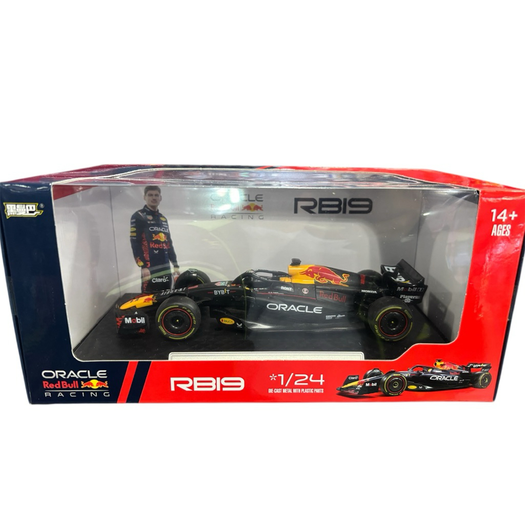 รถ FORMULA1 F1 Oracle Red Bull Racing RB19 - Verstappen2023#เบอร์1 สเกล1:24งานเหล็กผสมพลาสติกรายละเอียดสวยสมจริง