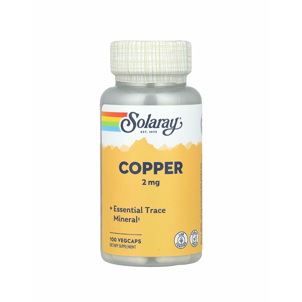 Copper Solaray Copper 2 mg 100 VegCaps