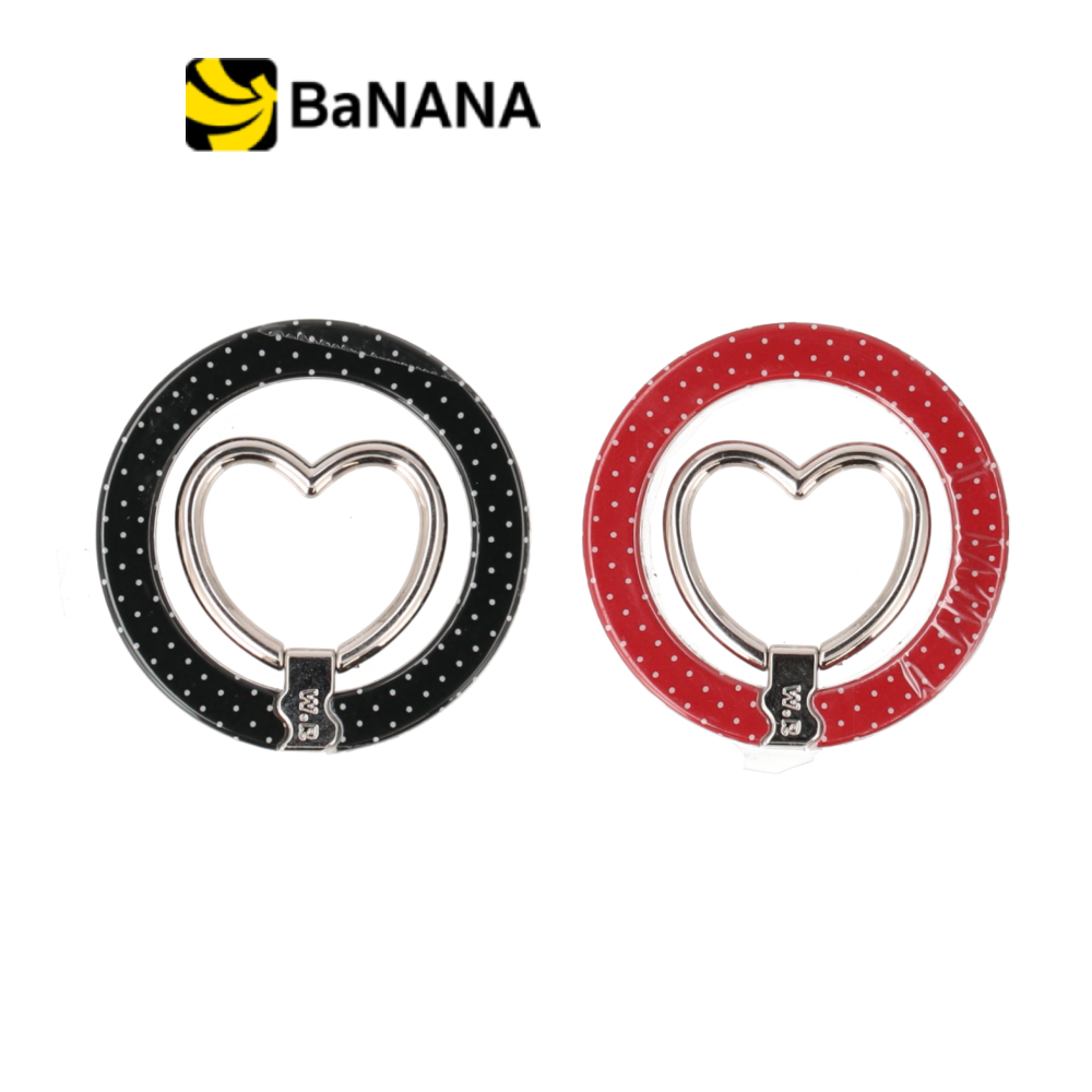 แหวนติดโทรศัพท์ Blue Box Premium Limited Collection Black Polka/Red Polka by Banana IT