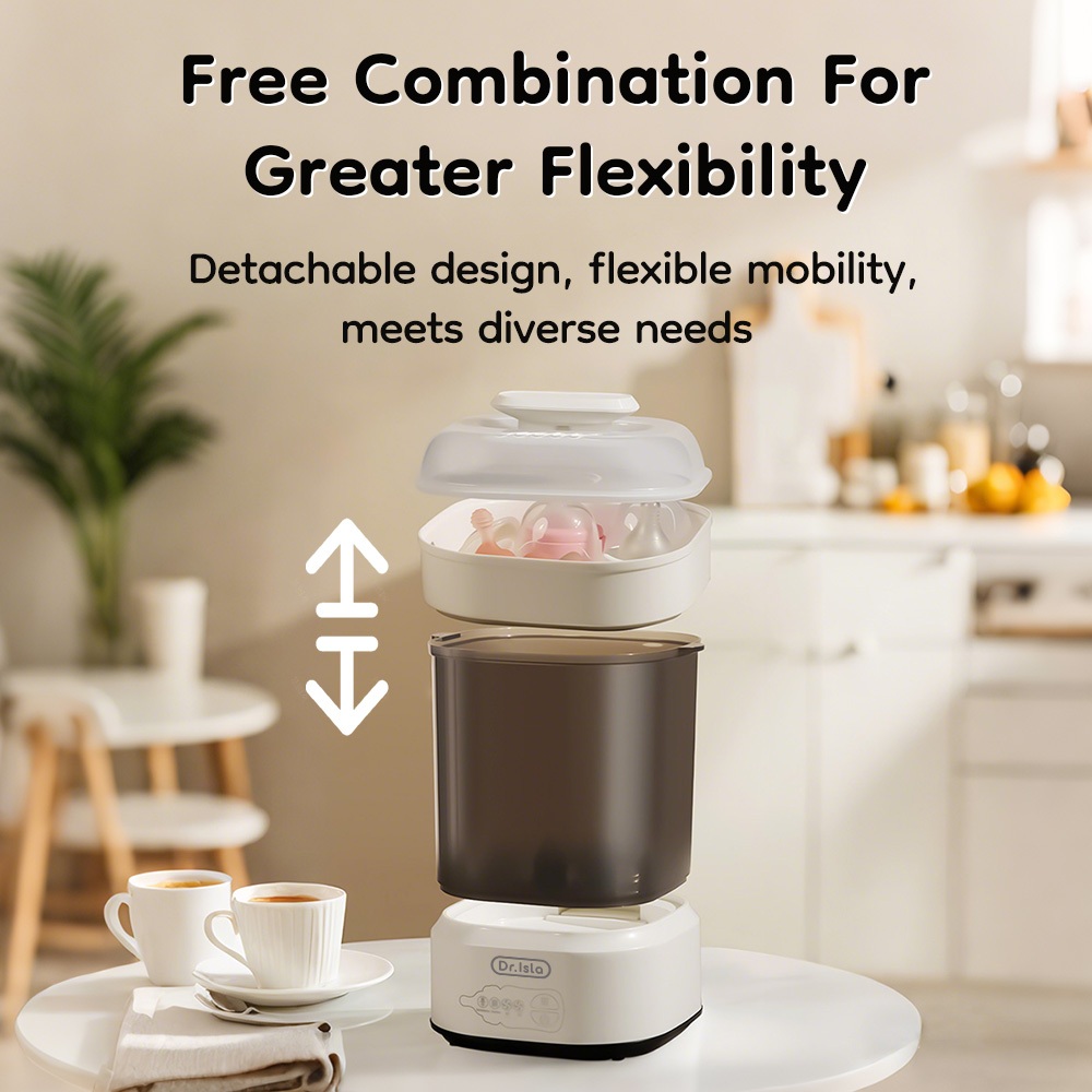 Dr.isla เครื่องนึ่งขวดนมพร้อมอบแห้ง สามารถฆ่าเชื้อด้วยไอน้ำ อบแห้งโดยลมร้อน ขนาดเล็ก ใช้งานง่าย N36 - รูปที่ 3