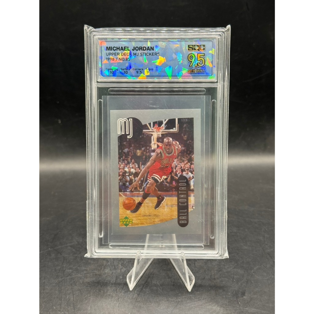 [SQC 9.5 Gem Mint] การ์ด Michael Jordan 1998 Upper Deck MJ Stickers #85 Bulls