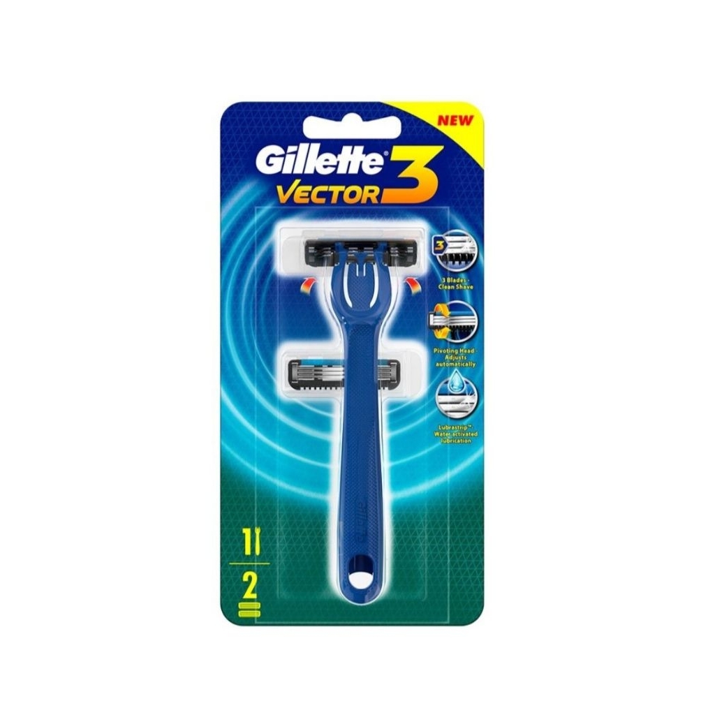 GILLETTE VECTOR3 RAZOR 1 FREE BLADE 2 PCS.