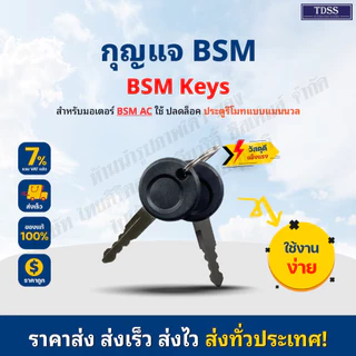 กุญแจก้านล็อก กุญแจสำหรับปลดล็อคมอเตอร์ประตู ประตูรีโมท BSM AC (เฉพาะกุญแจ ไม่รวมก้านล็อก)