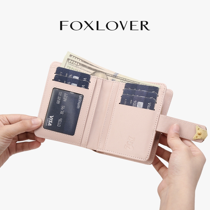 FOXLOVER محفظة نسائية 8 بطاقات — وردي — صورة 8