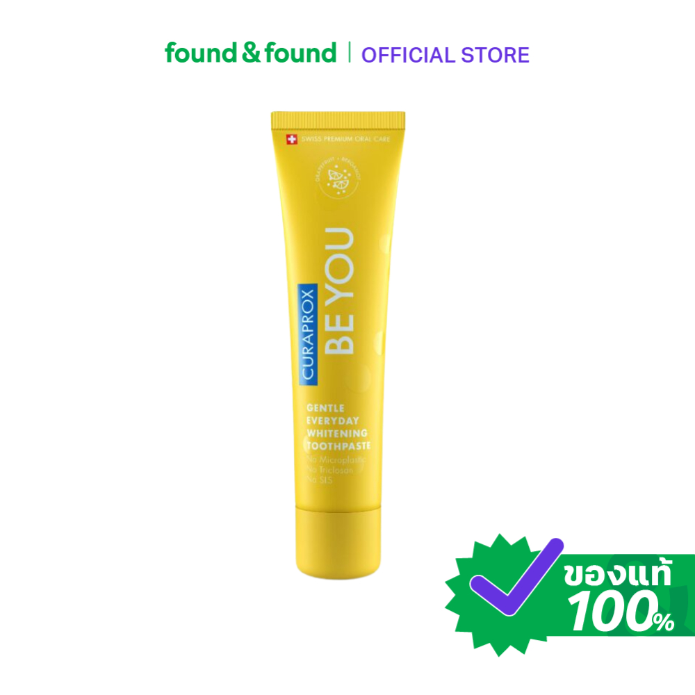 Curaprox Be You Toothpaste Grapefruit Bergamot Yellow 60ml ยาสีฟัน เกรปฟรุต found & found
