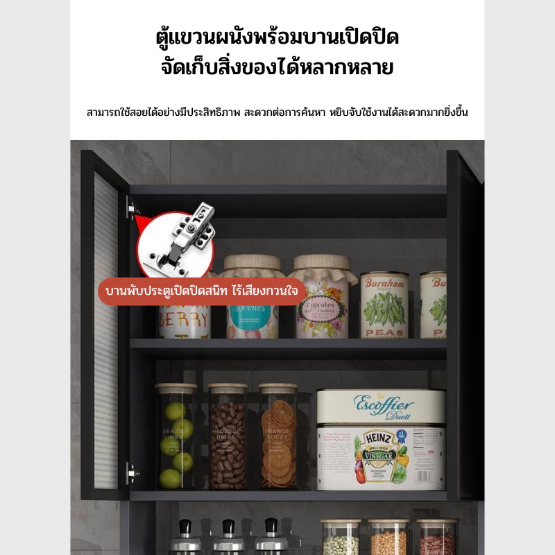 GYG ตู้เก็บของ ตู้ติดผนัง แผงอลูมิเนียมอัลลอยด์ หลายชั้น สวยโมเดิร์น มีหลายขนาดให้ wall cabinet - รูปที่ 5