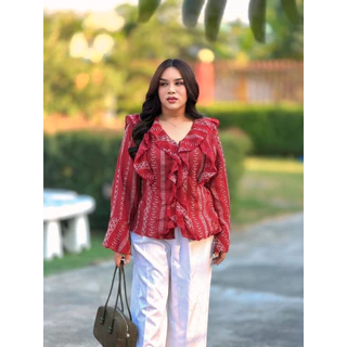 Maharani - Adella เสื้อแขนกระดิ่งสาวอวบ - อก40-48 - #T142