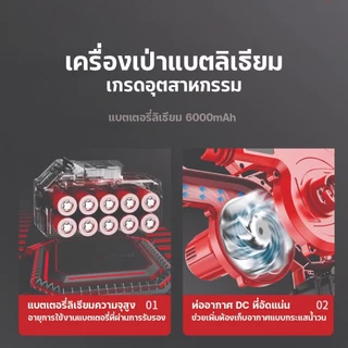 2026 เครื่องเป่าลมไร้สาย 9000W เครื่องเป่าลม 4in1 การดูดและการเป่า รุ่นครัวเรือนพลังงานสูง ลมแรง เครื่องเป่าลม blower