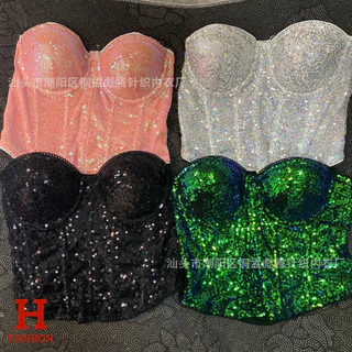 HOT พร้อมส่งจากไทย เสื้อเกาะอก สีสดใส มีฟองน้ำยืดตามตัว FY1128
