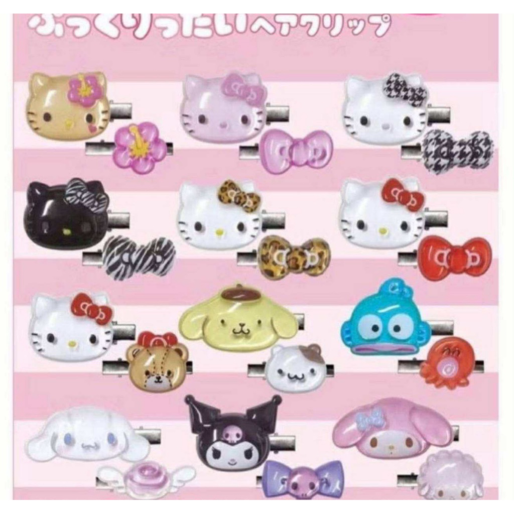 พร้อมส่งค่ะ กิ๊บ Sanrio กิ๊บแก้ว แบบใสรุ่นใหม่ของแท้ 100%
