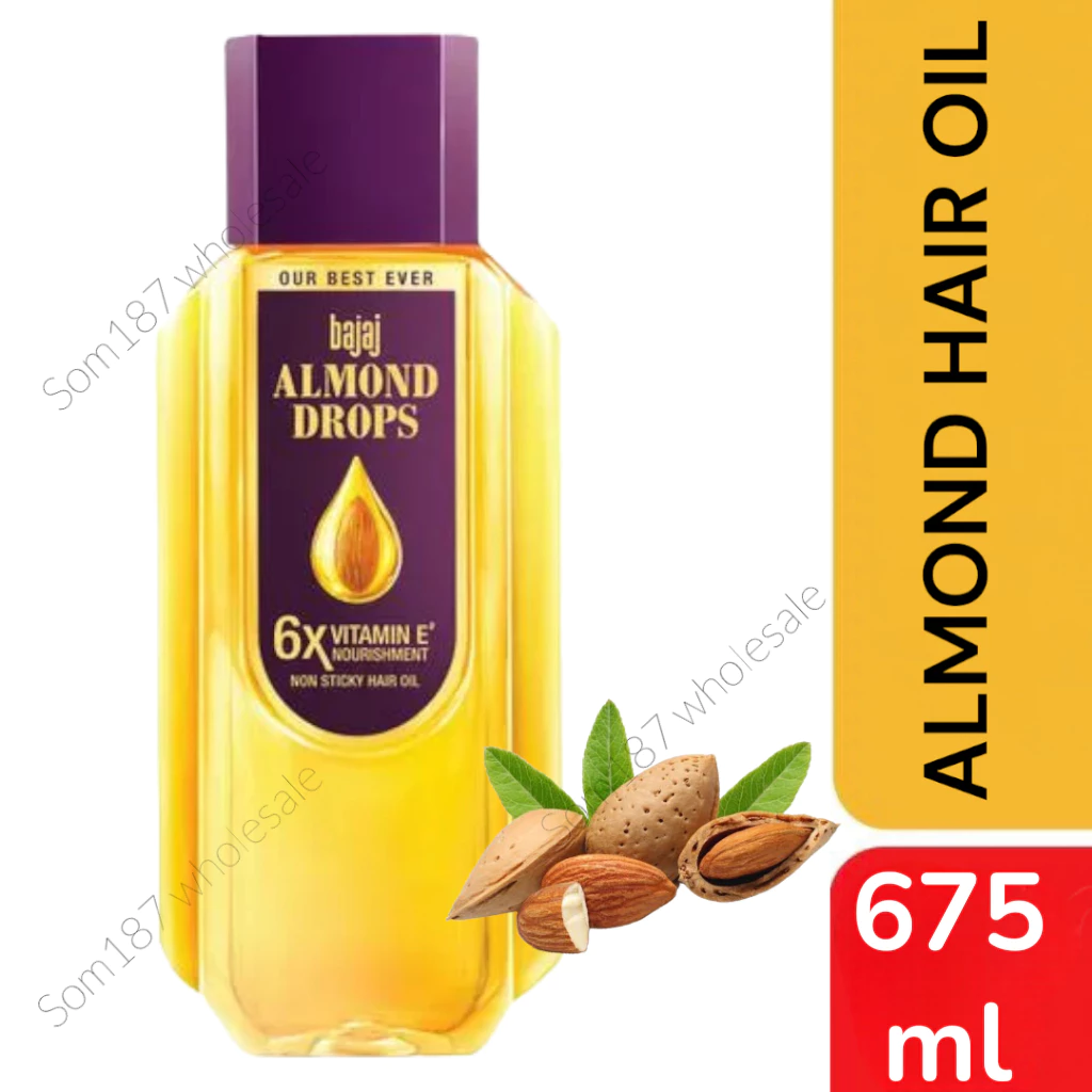 Bajaj Almond Drops น้ำมันใส่ผม บำรุงผม ขายดีอันดับ 1 ในอินเดีย ขนาด 675/500มล