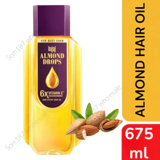 Bajaj Almond Drops น้ำมันใส่ผม บำรุงผม ขายดีอันดับ 1 ในอินเดีย ขนาด 675/500มล