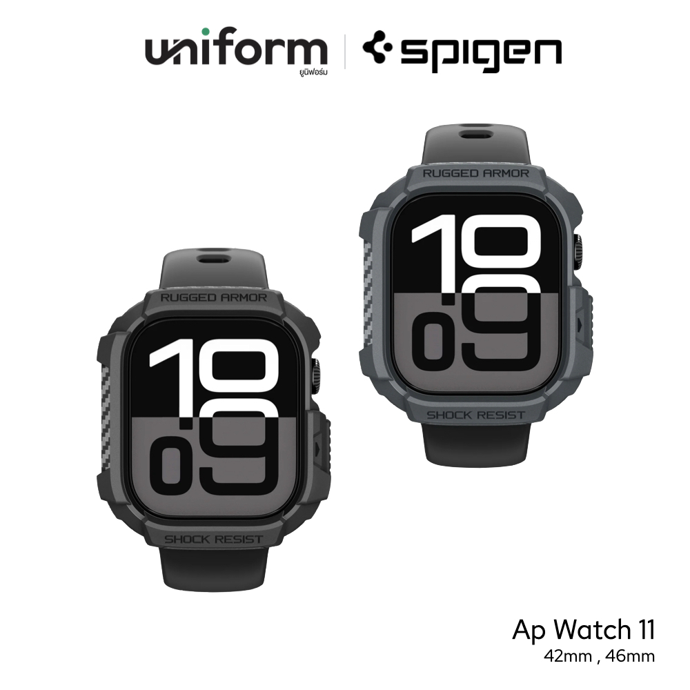 SPIGEN เคสกันกระแทกพร้อมสาย Rugged Armor 2 Case ใช้สำหรับ Apple Watch 11 ขนาด 42mm 46mm