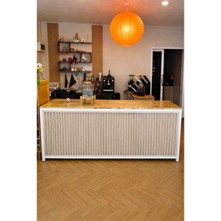 IRONSERVICE : เคาน์เตอร์ระแนงไม้เทียม