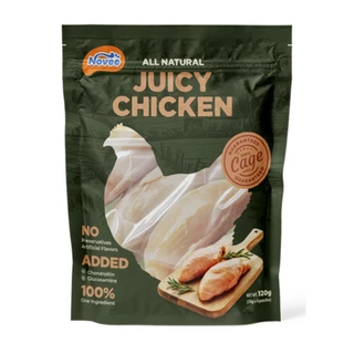 9953 NOVEE ALL NATURAL JUICY CHICKEN / ขนมสุนัข ขนมหมา สันในไก่ 100 % @30G X 4 ซอง **1ถุง 49บาท
