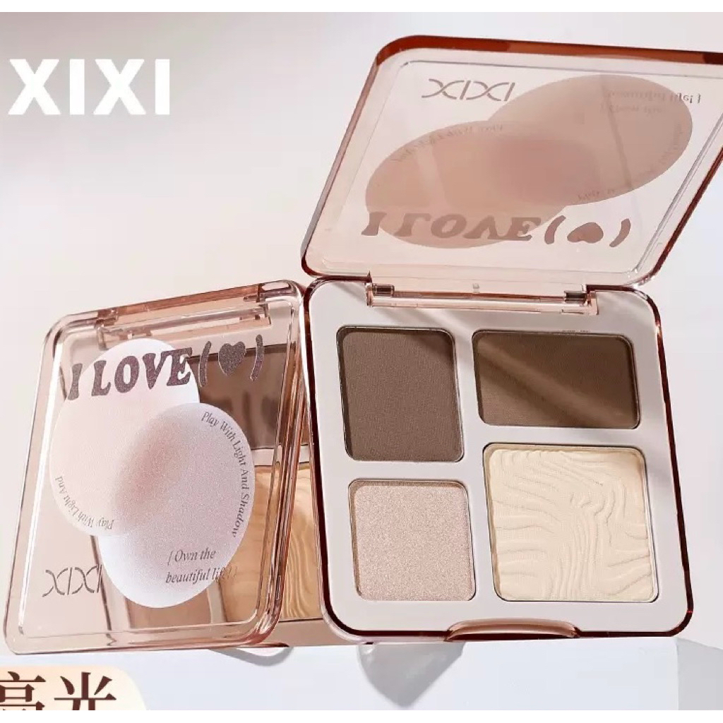 ส่งฟรี/แท้ พาเลท คอนทัวร์​ เฉดดิ้ง​ บรอนเซอร์ XIXI Contour 4 โทนสี​ เกลี่ยง่าย สีชัด ติดทน กันน้ำ กั