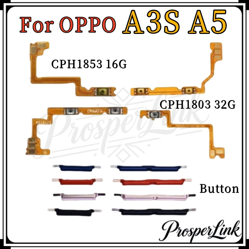 แพรสวิตช์ ปุ่มสวิทนอก ปุ่มเปิดปิด ปุ่มนอก สําหรับ oppo A3S