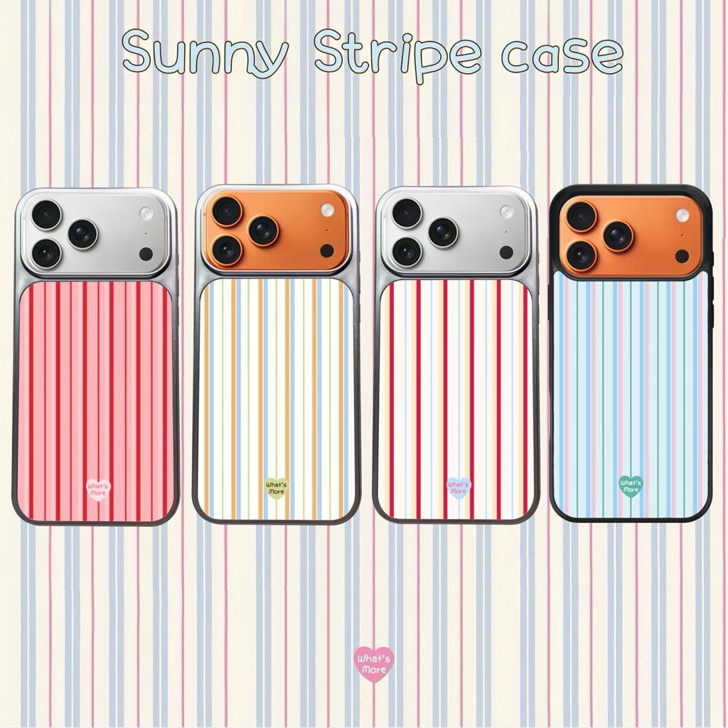 [พร้อมส่ง] (📱แจ้งรุ่นในแชท ) 🛋️ Sunny stripes case | what‘s more 👀⭐️