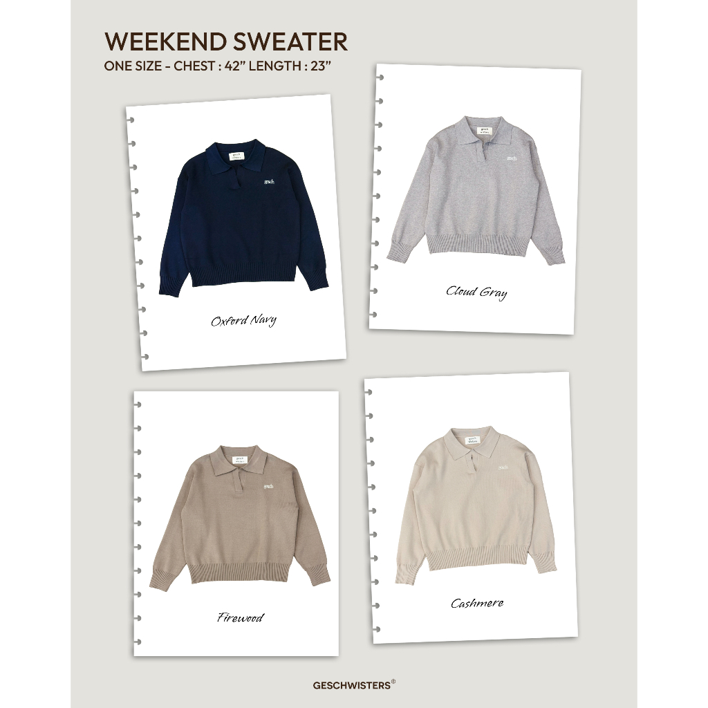 Geschwisters "Weekend Sweater" พร้อมส่ง