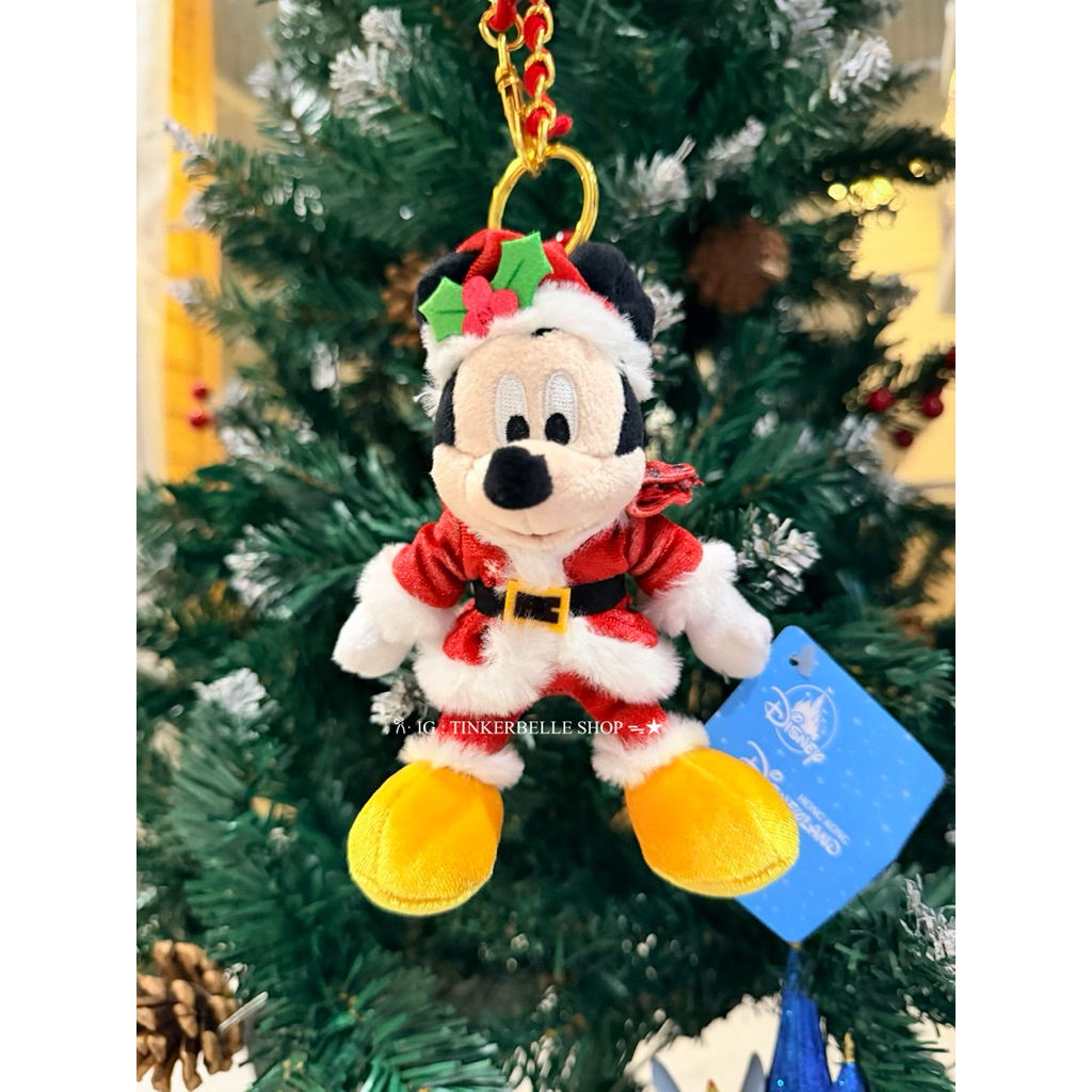 พร้อมส่ง🎈พวงกุญแจMickey Minnie xmas🎄✨2025 Disneyland HK