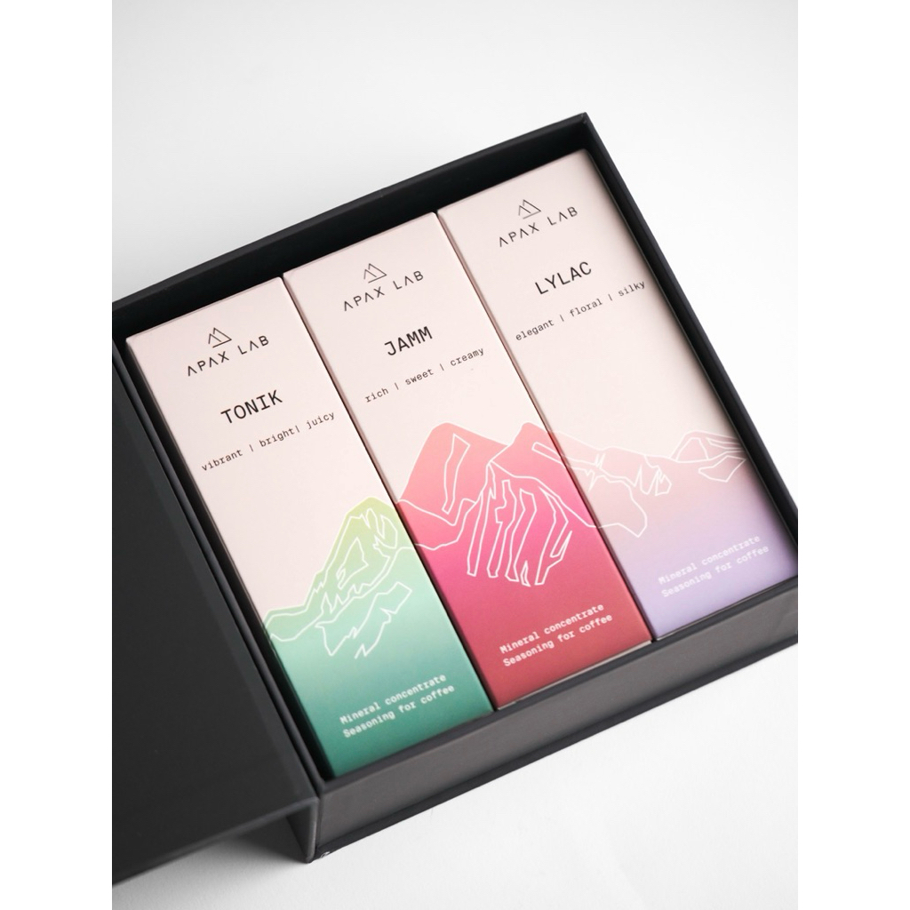 Apax Lab Boxset 100ml x3 น้ำแร่ธาตุหยดกาแฟ Apax lab เซต 3ขวด ขวดละ 100มิล