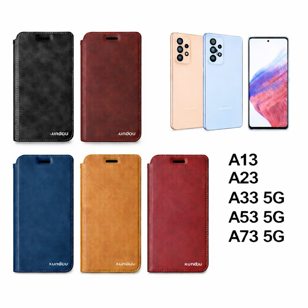 เคสหนังฝาพับ  Samsung Galaxy A04s A04 A53 5G/A73 5G/A23 /A23 5GA13 4G /A13 5G /A33 5G  ฝาพับเรียบหรู มีช่องใส่บัตร