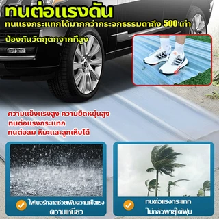 แผ่นหลังคา แผ่นหลังคาใสๆ PC แผ่นหลังคาคาใส แผ่นใส ความต้านทานการกัดกร่อนที่ดี ไม่ง่ายต่อการเปลี่ยนรูป ยาว 1.2ม