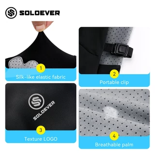 SOLOEVER ถุงมือปั่นจักรยานแบบไม่มีนิ้ว ถุงมือสำหรับกิจกรรมกลางแจ้ง ใช้งานร่วมกับหน้าจอสัมผัสได้ ระบายอากาศได้ดี และทนทาน