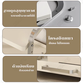 GSlife ชั้นวางไมโครเวฟ ลิ้นชักเลื่อนออก วัสดุสแตนเลส สำหรับเก็บของในครัวและวางเครื่องชงกาแฟ​
