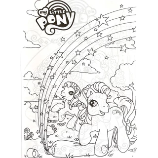 changkid สมุดภาพระบายสี Pony ม้าน้อย โพนี่ มาพร้อมสติกเกอร์ฟรีในเล่ม ฝึกสมาธิ เสริมสร้างจินตนาการ