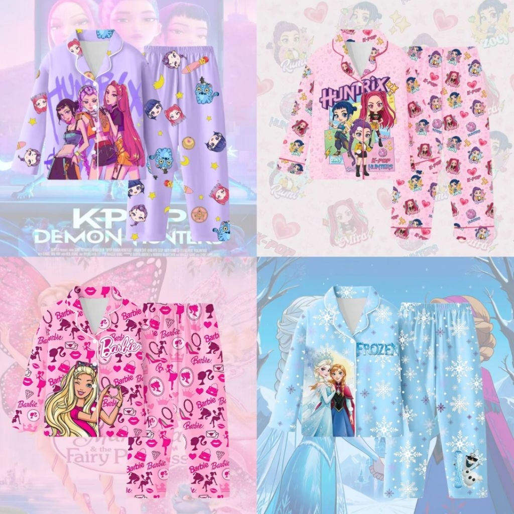 🔥มีส่งด่วน🔥 ชุดนอนเด็กหญิง โซดาป๊อบ soda pop เอลซ่า 105-155 ซม. ผ้านิ่ม ทรงใหญ่ ชุดนอนเด็ก เด็กผู้หญิง