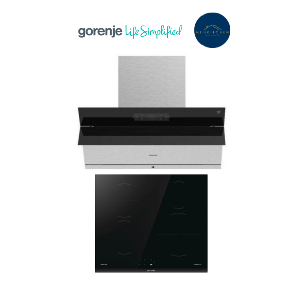 Gorenje ชุดเซ็ต เครื่องดูดควัน+เตา PWHI93XGB+GI6401BC