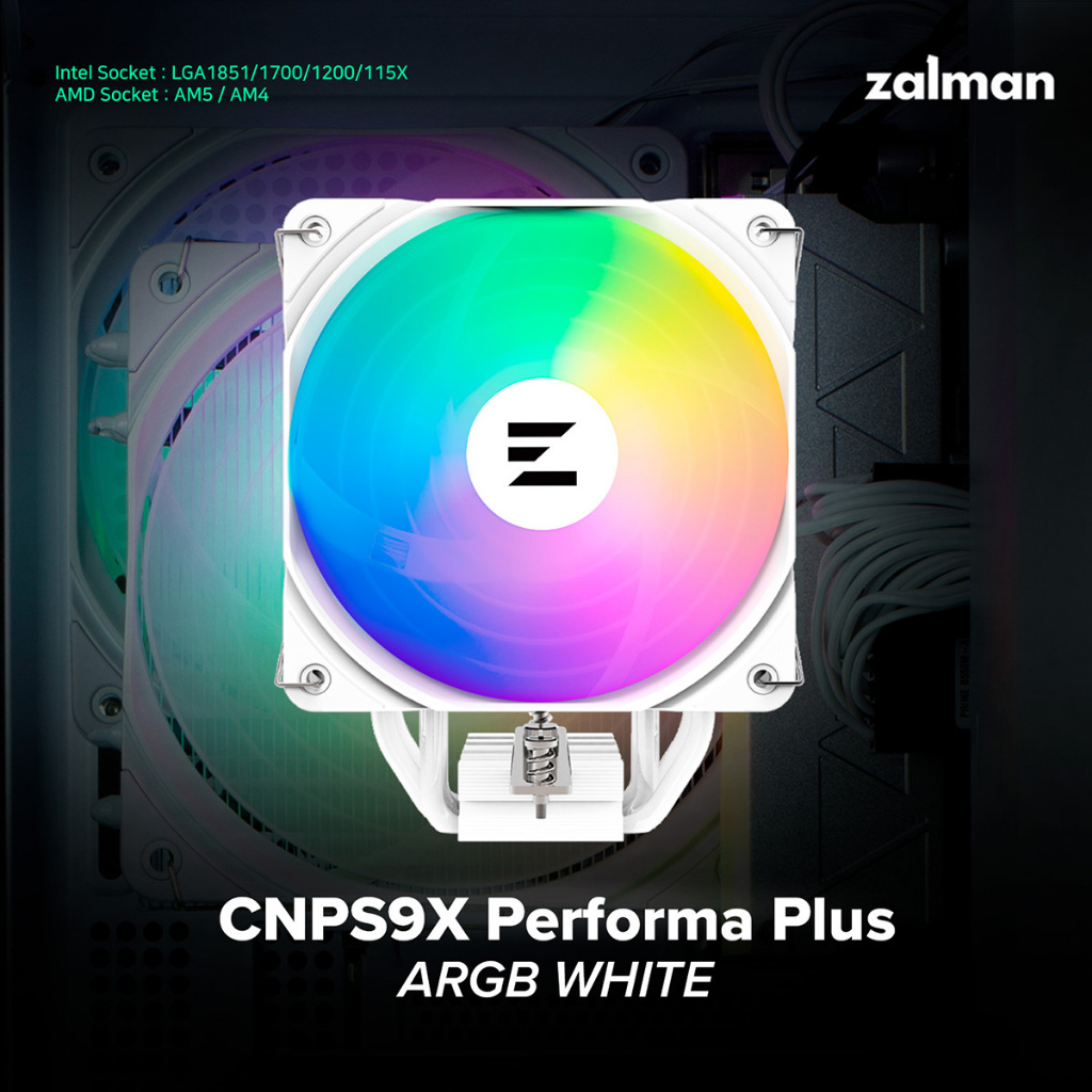 CPU AIR COOLER (พัดลมซีพียู) ZALMAN CNPS14X DUO WHITE  CPU COOLER