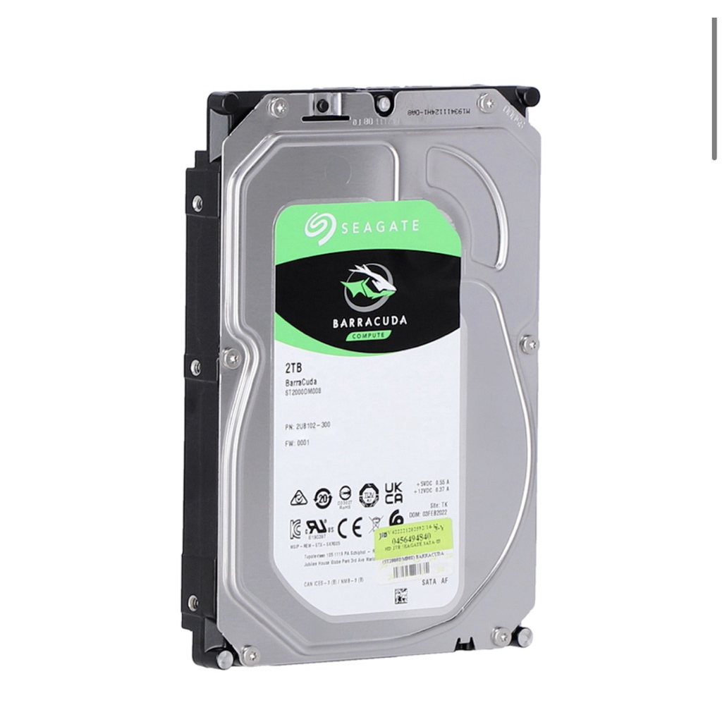 2 TB 3.5 INCH HDD (ฮาร์ดดิสก์ 3.5 นิ้ว) Brand SEAGATE BARRACUDA - 7200RPM SATA3 (ST2000DM008)
