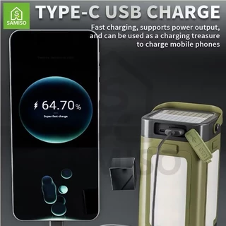 Camping Lamp ไฟฉาย พับได้ 20000mAh Solar Type-C กันน้ํา IPX4 พลังงานแสงอาทิตย์ไฟ 5โหมด แบบพกพา USB