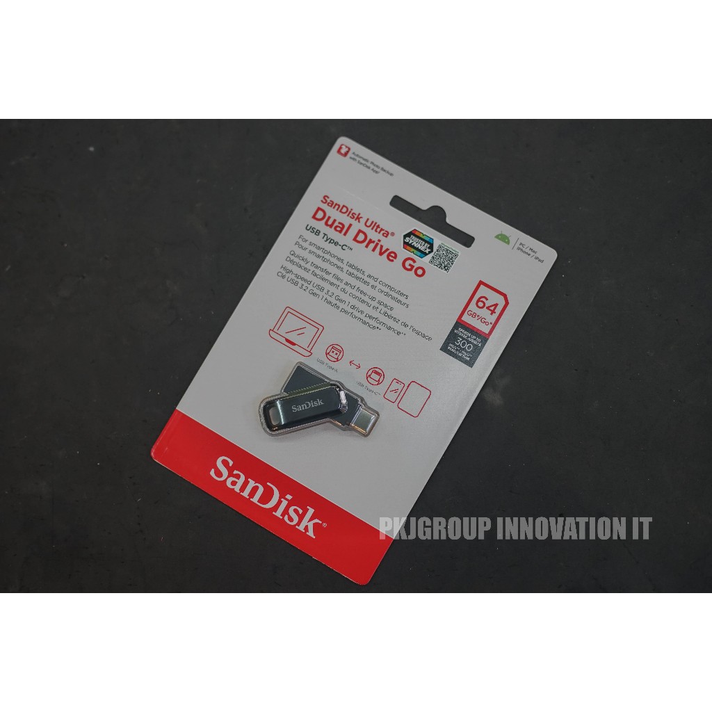 Flashdrive 2-in-1 64 GB SANDISK Ultra Dual Drive Go ใช้กับโทรศัพท์ได้