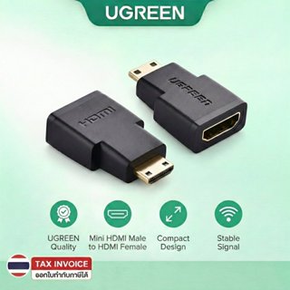 Ugreen 20101 Mini HDMI Male to HDMI Female Adapter อะแดปเตอร…