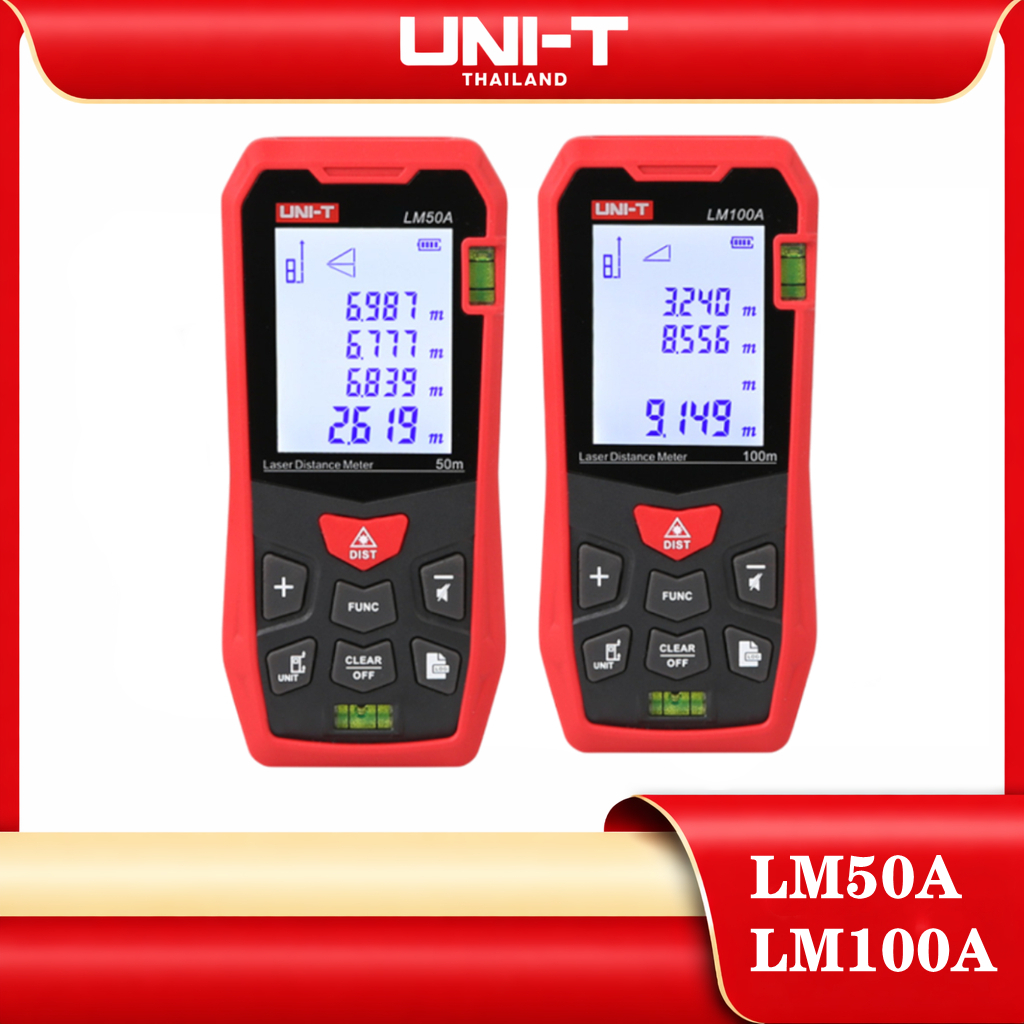Uni-t LM50A LM100A 50M-100M เครื่องวัดระยะทางเลเซอร์ดิจิทัล