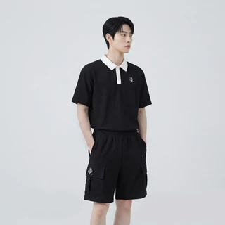 B&R กางเกงขาสั้นผู้ชาย Casual Shorts กางเกงเอวยางยืด ผ้าวาฟเฟิลด์ กระเป๋าความจุสูง ลำลองทรงหลวม ระบายอากาศได้ดีใส่สบาย