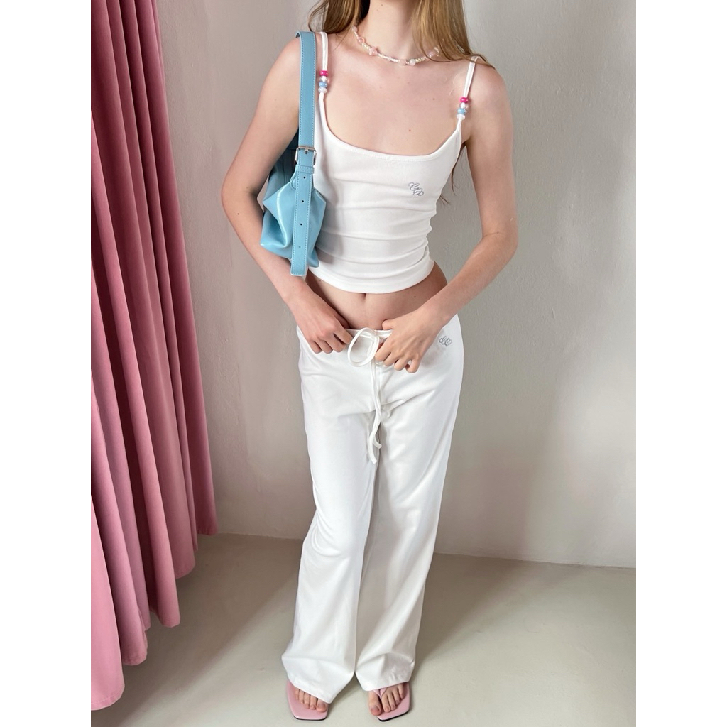 (New in pack) Cintage♡ CT2090 เซตสายเดี่ยวขายาวmiube3052 🌸 สี White bead(miube) Size M/L