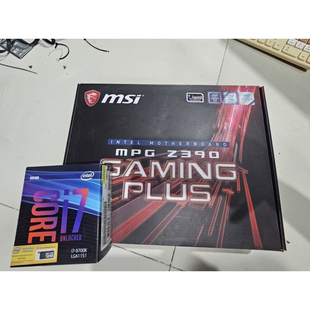 i7-9700k + MSI Mpg Z390 Gaming Plus ชุดCPU+MB แรงๆ เทพๆ