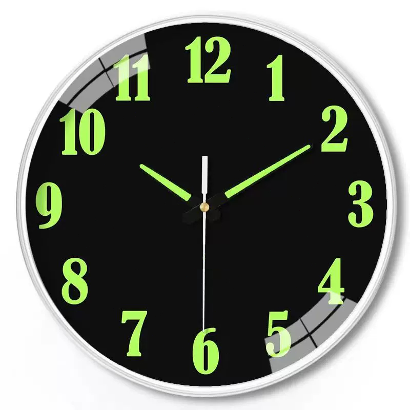 นาฬิกาเรืองแสง, แบบทรงกลม ขนาด 8, 10, 12 นิ้ว แขวนผนังแบบเงียบไร้เสียง,นาฬิกาแขวนเรืองแสง,ดีไซน์สร้างสรรค์ - รูปที่ 5